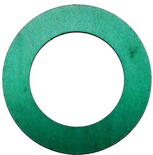 Grüne Dichtung aus Gummi mit einem inneren und äußeren Ring, geeignet für technische Anwendungen, möglicherweise von der Marke Wolf.